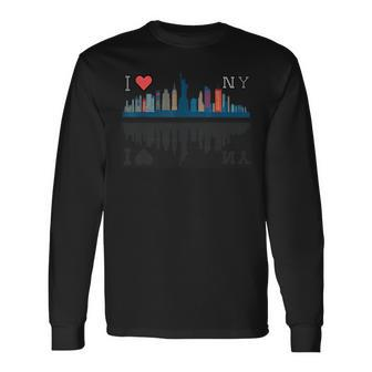 I Love New York City Nyc Liberty Statue Brooklyn Newyork Long Sleeve T-Shirt - Seseable