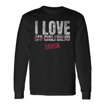 I Love Qanun Musical Instrument Music Musical Long Sleeve T-Shirt | Mazezy UK