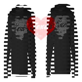 I Love Texas Heart T Lone Star State Long Sleeve T-Shirt | Mazezy