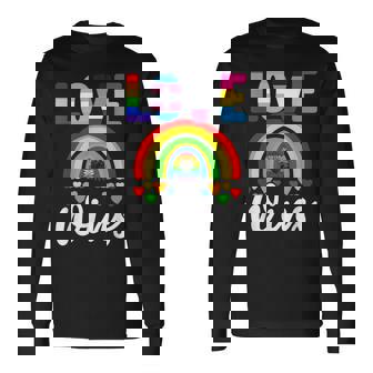 Love Wins Lgbtq Pride & Gay Love Pride Parade Long Sleeve T-Shirt | Mazezy