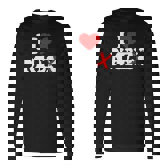 I Love Without The N Heart With N Crossed Out Long Sleeve T-Shirt | Mazezy