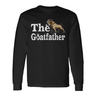 Lovely Emotion Face The Goat Father Happy Daddy Long Sleeve T-Shirt | Mazezy