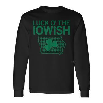 Luck O’ The Iowish Irish St Patrick's Day Long Sleeve T-Shirt - Thegiftio UK