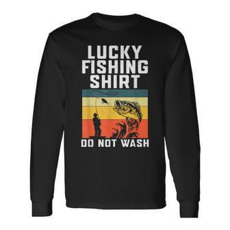 Lucky Fishing Do Not Wash Vintage Fishing Lover Gag Gag Long Sleeve T-Shirt T-Shirt | Mazezy CA