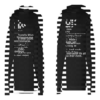 Luis Definition Personalized Name Birthday Idea Long Sleeve T-Shirt T-Shirt | Mazezy