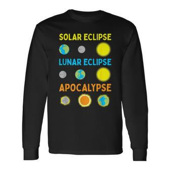 Lunar Solar Eclipse And Apocalypse Science Long Sleeve - Seseable