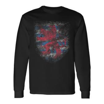 Luxembourg Pride Coat Of Arms Of Luxembourgish Heritage Long Sleeve T-Shirt T-Shirt | Mazezy