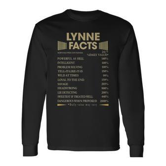 Lynne Name Lynne Facts Long Sleeve T-Shirt - Seseable