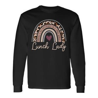 Making A Big Difference In A Small World Lunch Lady Long Sleeve T-Shirt - Seseable
