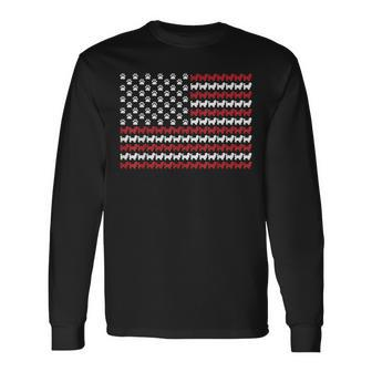 Maltipoo Dog American Flag Patriotic 4Th Of July Long Sleeve T-Shirt | Mazezy