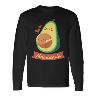 Mamacado Pregnant Mom Avocado Pregnancy Long Sleeve T-Shirt T-Shirt | Mazezy