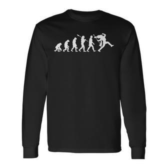 Marching Band Drum Major With Mace Evolving Long Sleeve T-Shirt | Mazezy