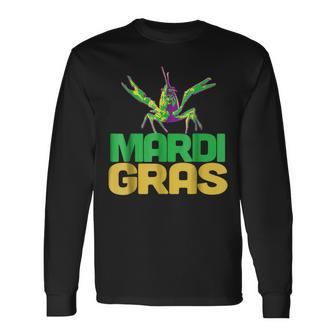 Mardi Gras Crawfish Carnival New Orleans Party Long Sleeve T-Shirt | Mazezy