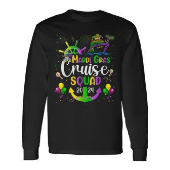Mardi Gras Cruise 2024 Ship Family Matching Trip Costume Long Sleeve T-Shirt - Seseable