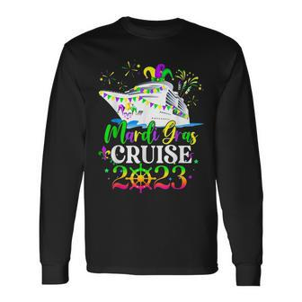 Mardi Gras Cruise Squad Carnival Costume Celebration Long Sleeve T-Shirt - Seseable