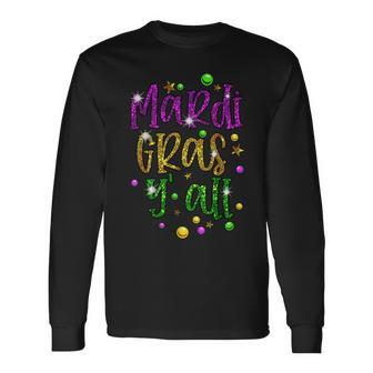 Mardi Gras Yall Vinatage New Orleans Party Long Sleeve T-Shirt | Mazezy