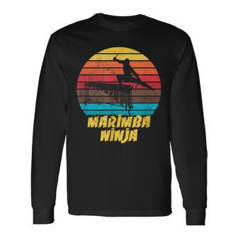 Marimba Ninja Marching Band Marimba Player Long Sleeve T-Shirt | Mazezy