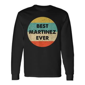 Martinez Name Long Sleeve T-Shirt - Thegiftio UK