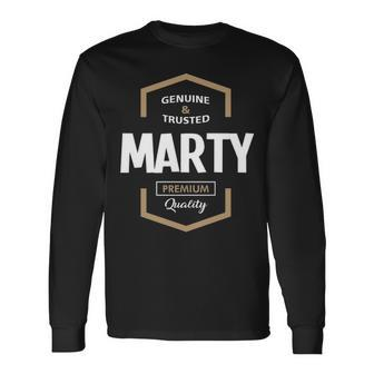 Marty Name Marty Quality Long Sleeve T-Shirt - Seseable
