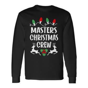 Masters Name Christmas Crew Masters Long Sleeve T-Shirt - Seseable