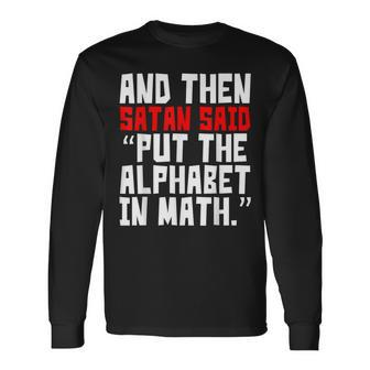 Math Alphabet Math Long Sleeve T-Shirt | Mazezy