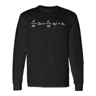 Math DDx 2X Differential Calculus Formula Equation Long Sleeve T-Shirt | Mazezy