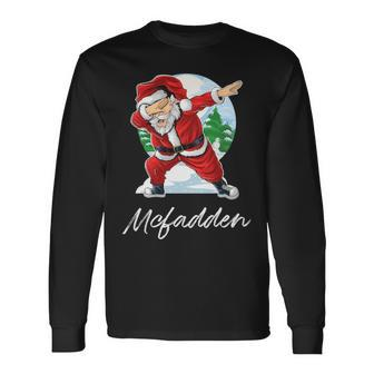 Mcfadden Name Santa Mcfadden Long Sleeve T-Shirt - Seseable