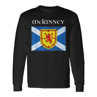 Mckinney Scottish Clan Name Scotland Flag Festival Long Sleeve T-Shirt | Mazezy