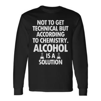 Medical Laboratory Scientist Alcohol Solution Cls Technician Long Sleeve T-Shirt T-Shirt | Mazezy