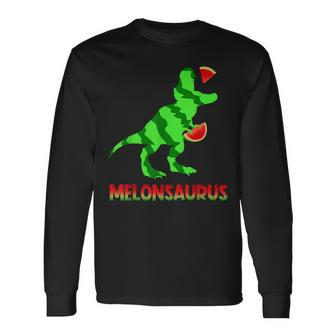 Melonsaurus Watermelon Dinosaur Rex Summer Vacation Long Sleeve T-Shirt T-Shirt | Mazezy CA