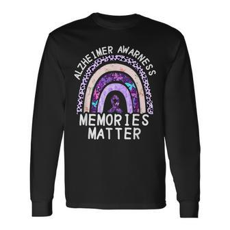 Memories Matter Alzheimers Awareness Alzheimers Long Sleeve T-Shirt T-Shirt | Mazezy