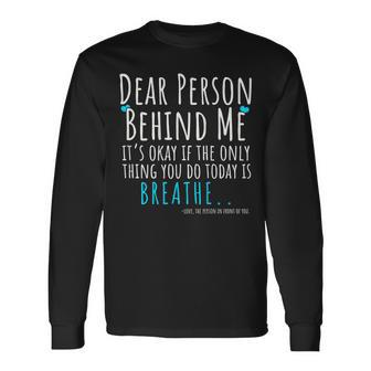 Mental Health & Suicide Prevention Awareness Person Behind Long Sleeve - Seseable
