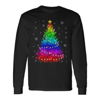 Merry Christmas Lgbt Community Xmas Tree Gay Long Sleeve T-Shirt - Thegiftio UK