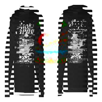 Merry Cruisemas 2023 Christmas Santa Reindeer Cruise Long Sleeve T-Shirt - Monsterry