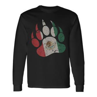 Mexican Bear Paw Gay Bear Long Sleeve T-Shirt | Mazezy