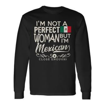 Mexico Flag Woman Mexican Pride Souvenir Long Sleeve T-Shirt T-Shirt | Mazezy