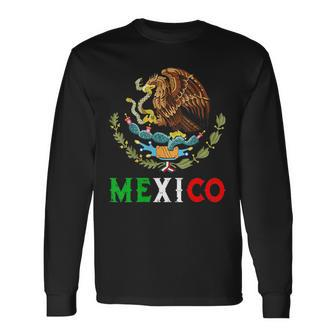 Mexico Independence Day Viva Mexico Pride Mexican Flag Long Sleeve T-Shirt - Seseable