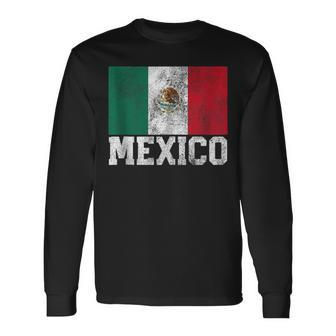 Mexico Mexican Flag Cinco De Mayo National Pride Country Long Sleeve T-Shirt T-Shirt | Mazezy