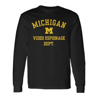 Michigan Video Espionage Long Sleeve T-Shirt - Thegiftio UK