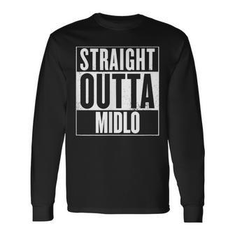 Midlothian Straight Outta Midlo Long Sleeve T-Shirt | Mazezy