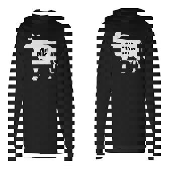 Milk Dairy Cow Graphic Long Sleeve T-Shirt T-Shirt | Mazezy