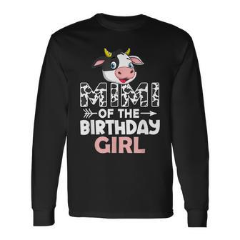 Mimi Of The Birthday Girl Cows Farm Cow Mimi Long Sleeve T-Shirt | Mazezy