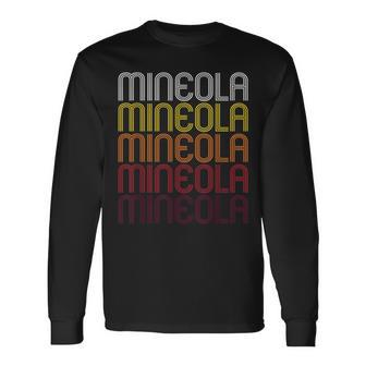 Mineola Tx Vintage Style Texas Long Sleeve T-Shirt | Mazezy