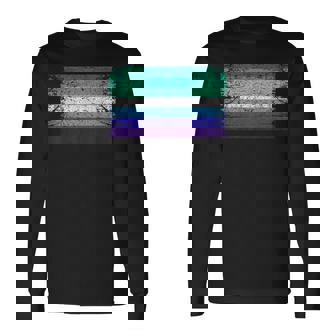 Mlm Lgbt Gay Male Pride Flag Vintage GayMlm Flag Long Sleeve T-Shirt | Mazezy