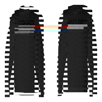 Modern Take On A Retro Style Rancho Cordova Ca Long Sleeve T-Shirt | Mazezy