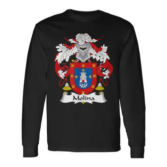 Molina Coat Of Arms Family Crest Long Sleeve T-Shirt | Mazezy