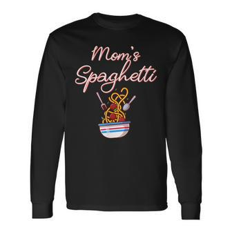 Moms Spaghetti And Meatballs Meme Food Long Sleeve T-Shirt T-Shirt | Mazezy