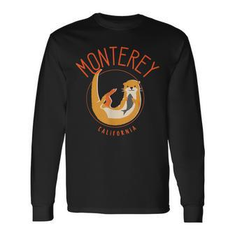 Monterey California Sea Otter Long Sleeve T-Shirt | Mazezy