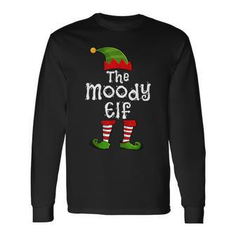The Moody Elf Matching Family Group Christmas Party Pajama Long Sleeve T-Shirt - Monsterry AU