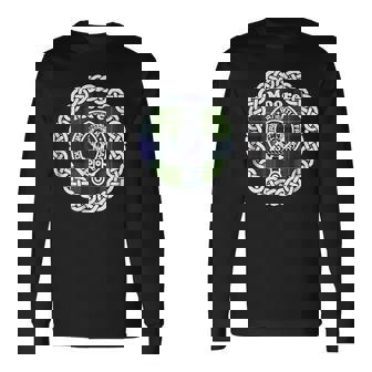 Moore Surname Last Name Scottish Clan Tartan Crest Last Name Long Sleeve T-Shirt T-Shirt | Mazezy